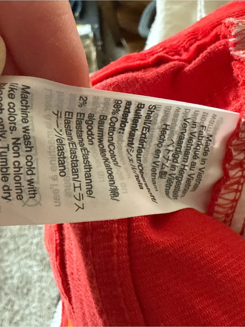 Crewcuts Bright Tomato Red Corduroy Kids Jeans Size 12 Like New